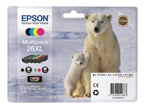 Epson 26XL Multipack 4-pack black, yellow, cyan, magenta original ink cartridge